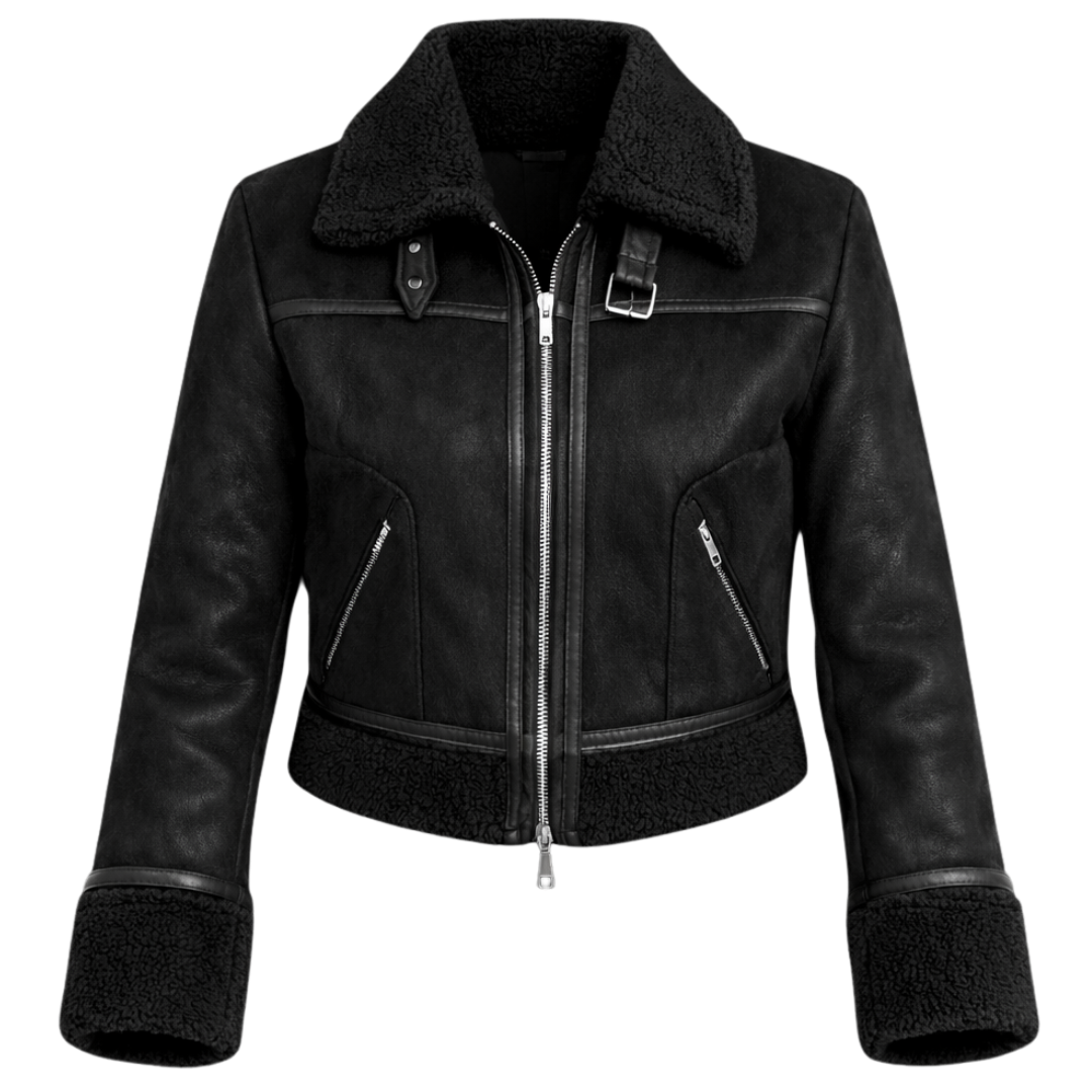 Vista 3 de Piloto ovejera de dama - COLOR: NEGRO, TALLAS: L